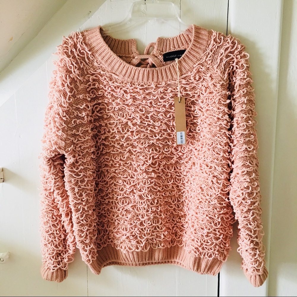Chenille loop sweater